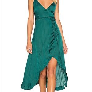 One Teaspoon San Cerena emerald wrap dress